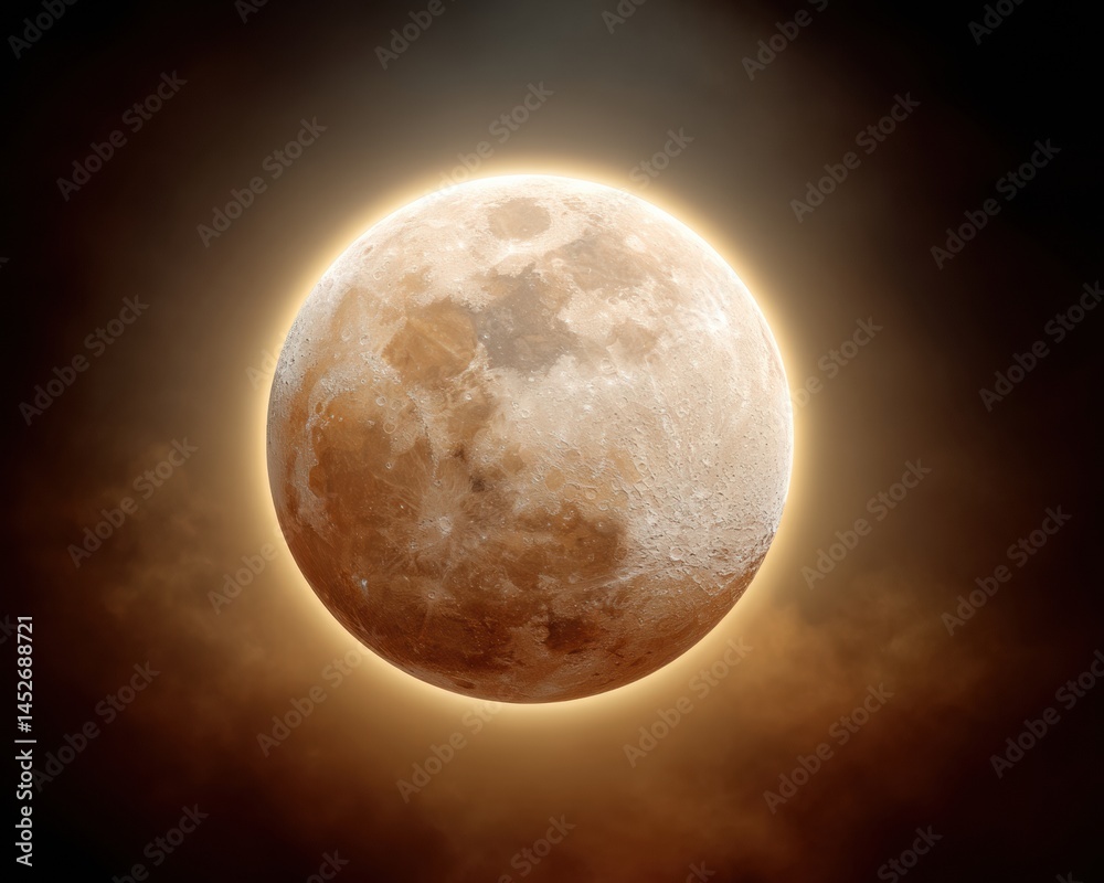 Poster ethereal lunar exploration high-resolution space revealing celestial mystique and astronomical wonde
