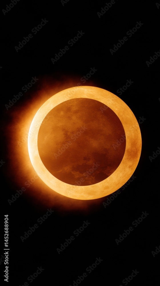 Leinwandbilder Minimalist Solar Eclipse Celestial Design Meets Digital Innovation - High-Resolution Astronomical Visualization for Science Communication and Tech-Driven Education