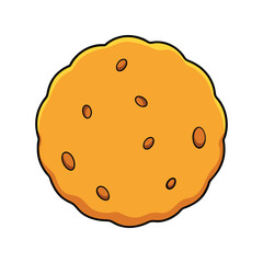 Cookie vector illustration, chocolate chip biscuit snack graphic for bakery, dessert, cafe, and sweet food design