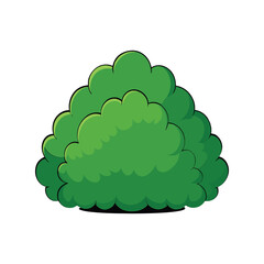 Bush vector illustration, shrub design, outdoor plant art, nature vegetation icon, green foliage graphic