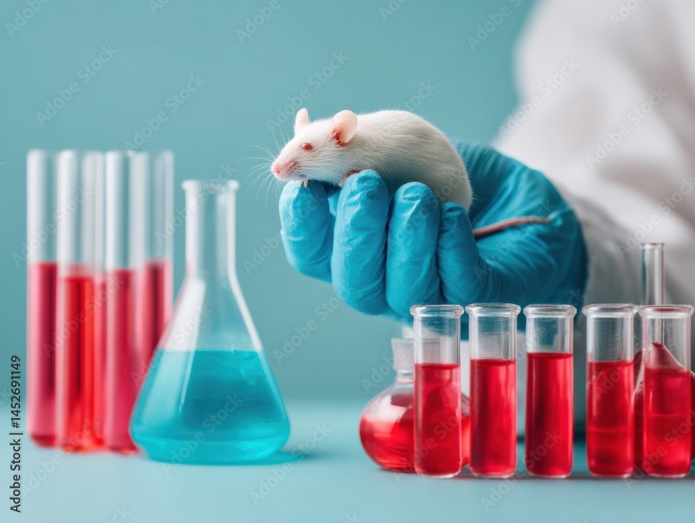 Aufkleber precision biotech breakthrough ethical ai-driven laboratory research with compassionate animal testi