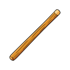 Wooden stick vector illustration, natural brown wood crafting, outdoor, survival, and nature