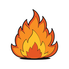 vector illustration of a fire icon