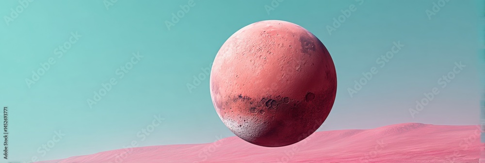 Poster pastel mars immersive cosmic visualization for next-gen space exploration, digital innovation and fu