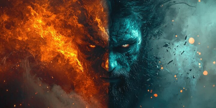 Half ethereal psychonaut, half raging berserker one face, two worlds.