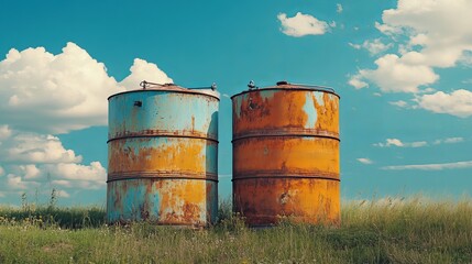Obraz premium water tanks 