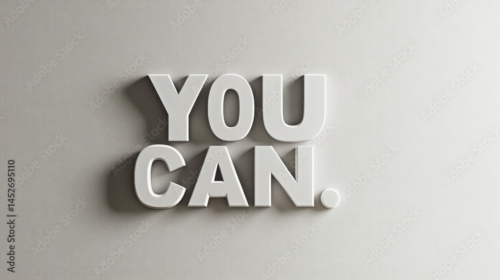 Aufkleber this minimalist design showcases the motivating phrase you can in bold letters. the clean and simple