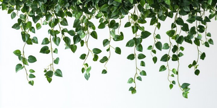 Hanging plant poster featuring trailing greenery like pothos and ivy