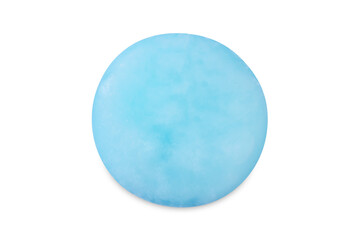 Blue popsicle stick on a white isolated background