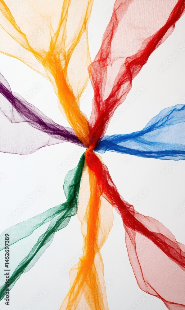 Aufkleber Neurodiversity Visualized Multicolor Sensory Processing Threads Illuminating Cognitive Connectivity in Modern Wellness Design
