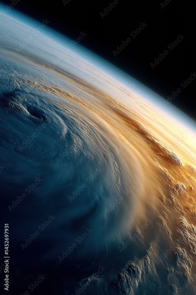 Poster climate crisis visualization powerful atmospheric dynamics revealing earths fragile ecosystem - imme
