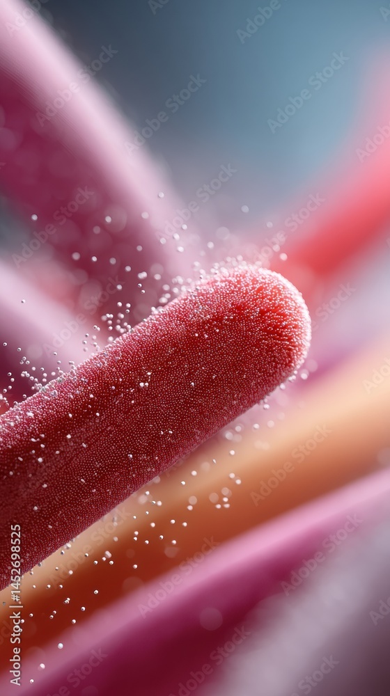 Aufkleber Immersive Macro Soft Textured Digital Background with Ethereal Particle Dynamics - Cutting-Edge Visual Design for Creative Media and Tech Innovation
