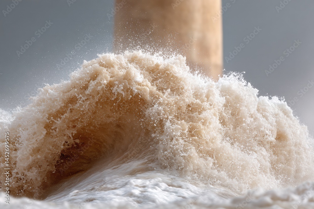 Poster extreme climate dynamics turbulent ocean wave explosion capturing coastal resilience and environment