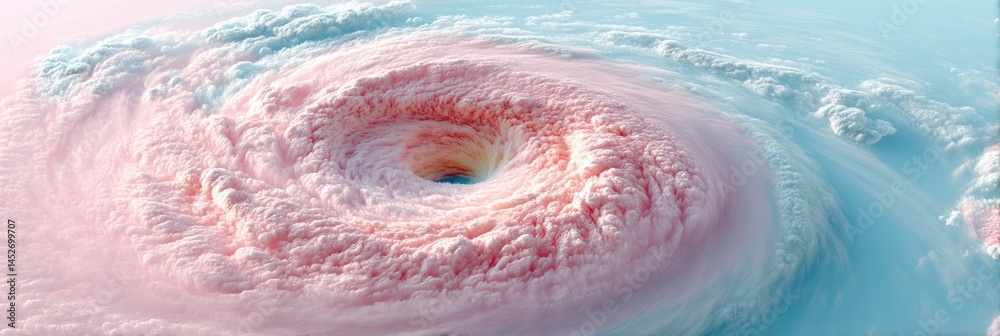 Aufkleber Atmospheric Dynamic Visualization High-Resolution Satellite Imagery of Cyclonic Meteorological Phenomenon - Climate Science and Environmental Research Insight for Digital Age Learning