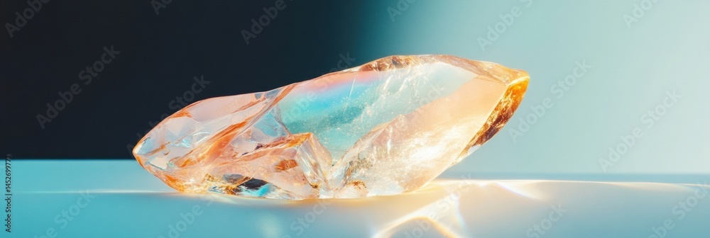 Poster luminescent mineral fusion translucent crystal sculpture redefining luxury material design for high-