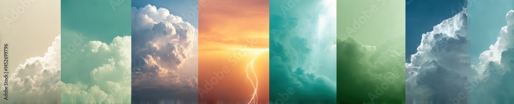 Aufkleber atmospheric horizons immersive climate visualization - dynamic meteorological storytelling for next-