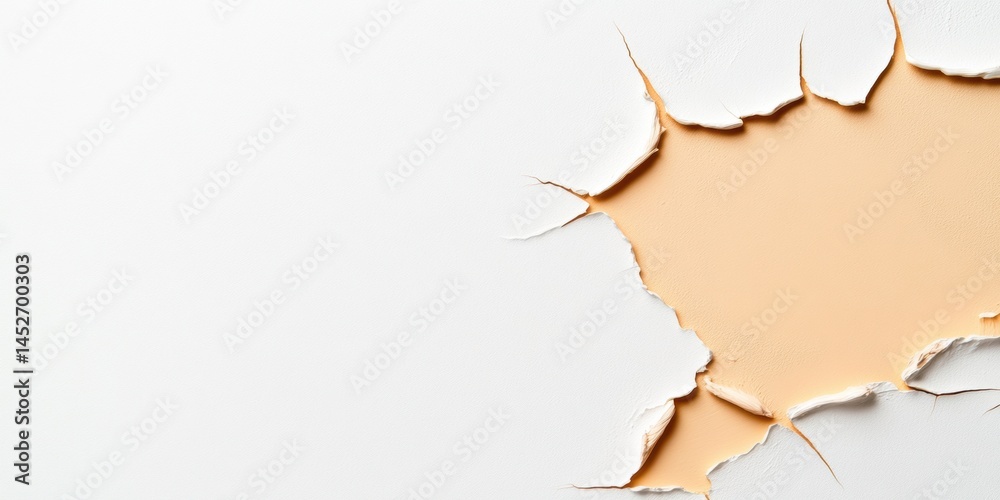Aufkleber minimalist textural breakthrough deconstructed paper reveal in soft neutral palette - contemporary d