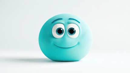 Friendly Blue Smiley Face Toy
