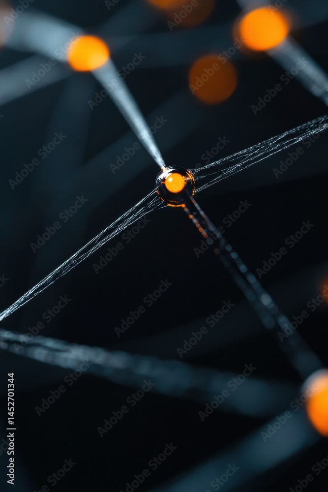Poster Quantum Connectivity Visualized Next-Gen Network Infrastructure with Dynamic Digital Nodes, Emerging Tech Innovation for AI-Driven Business Transformation
