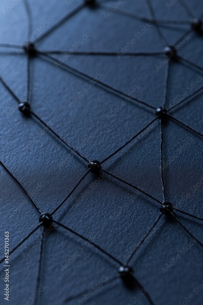 Fototapete Nexus Dynamics AI-Powered Network Visualization Transforming Business Intelligence with Geometric Digital Connectivity and Innovative Expansion Strategies