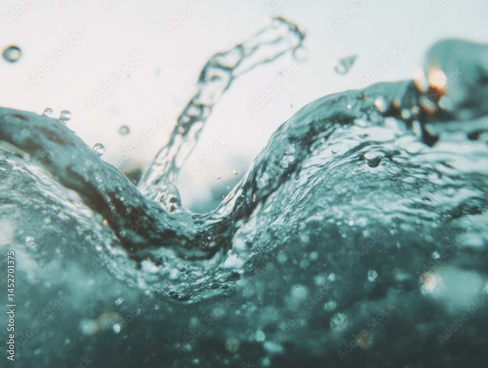 Aufkleber fluid dynamics unveiled hyper-realistic water motion texture in sustainable design - eco-innovative 