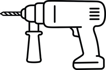 Hand Drill Close-Up: A detailed and artistic illustration showcases a hand drill, perfect for construction or DIY projects. Its precise design is readily adaptable.