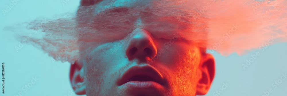 Aufkleber neurotech metamorphosis immersive digital transformation of human perception through cybernetic visu