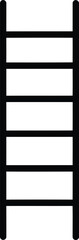 Obraz premium Black Ladder: A simple, bold black ladder against a white background, symbolizing upward mobility, ambition, and the path to success.