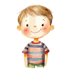 watercolor illustration of boy Actress clipart isolated