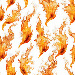 seamless pattern with fire flames