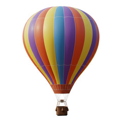 Naklejka premium Vibrant Multicolor Hot Air Balloon
