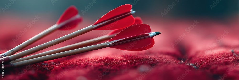 Poster precision mastery high-performance archery arrows symbolizing peak performance, mental focus, and pr