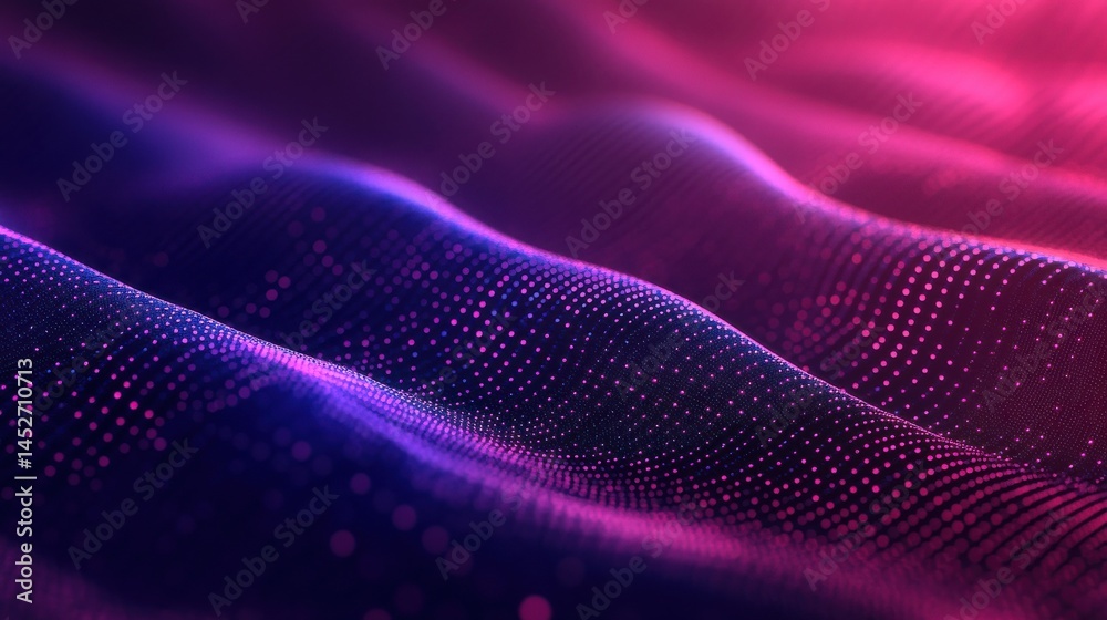 Poster digital data stream matrix effect background