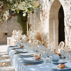 Mediterranean chic tableware