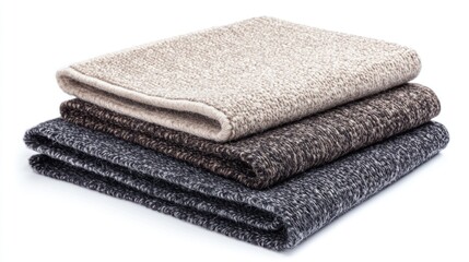 Set of three modern area carpets in various sizes on a white background