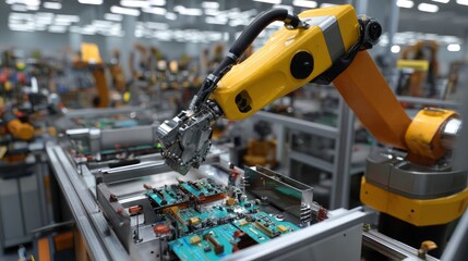 Robot Arm Assembling Circuit Board