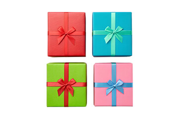 Colorful Wrapped Gift Boxes with Ribbons and Bows for Special Occasions