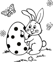 Easter dinosaur coloring page. ready to print on standard 8.5x11 inch paper
