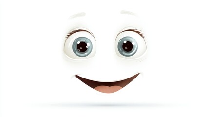 Obraz premium Joyful Cartoon Face Design