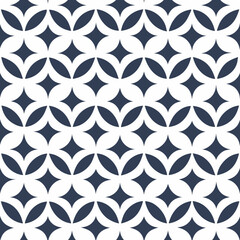 seamless vector pattern of traditional Japanese Asanoha geometric star motif in indigo blue, clean lines, minimal background, traditional textile style
