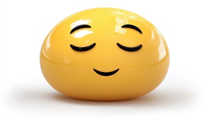 Fototapeta premium Relaxed Yellow Smiley Face