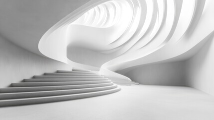 Obraz premium minimalist concrete interior with modern abstract architecture