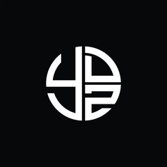 YDZ logo YDZ icon YDZvector YDZ monogram YDZletter YDZminimalist YDZ Circle YDZflat Unique modern flat abstract logo design.