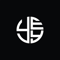 YEY logo YEY icon YEYvector YEY monogram YEYletter YEYminimalist YEY Circle YEYflat Unique modern flat abstract logo design.