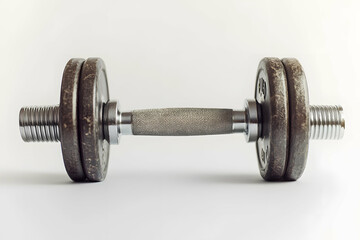 Fototapeta premium Sharp Focus Image of Dumbbell Texture and Material for Fitness Equipment
