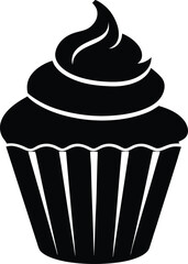vector illustration of a cupcake