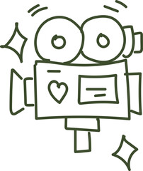 Wedding Video Camera Vector Icon Stock Illustration