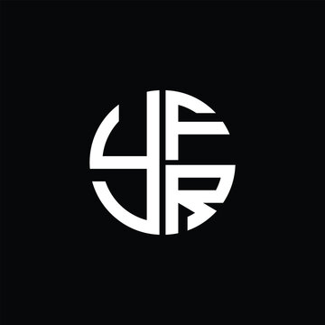 YFR logo YFR icon YFRvector YFR monogram YFRletter YFRminimalist YFR Circle YFRflat Unique modern flat abstract logo design.