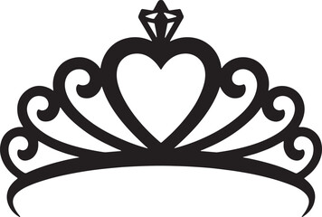 Princes tiara crown or royal diadem line art vector icon for apps and websites © Masud