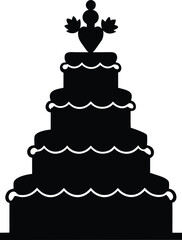 wedding cake vector illustration